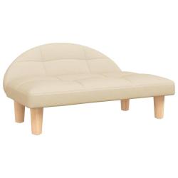 Lit pour chien panier canap&eacute; confortable 70 x 52 x 30 cm tissu cr&egrave;me 02_0042892