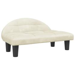 Lit pour chien panier canap&eacute; confortable 70 x 52 x 30 cm velours cr&egrave;me 02_0042899