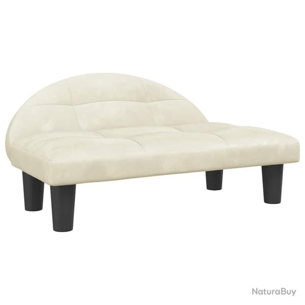 Lit pour chien panier canap� confortable 70 x 52 x 30 cm velours cr�me 02_0042899