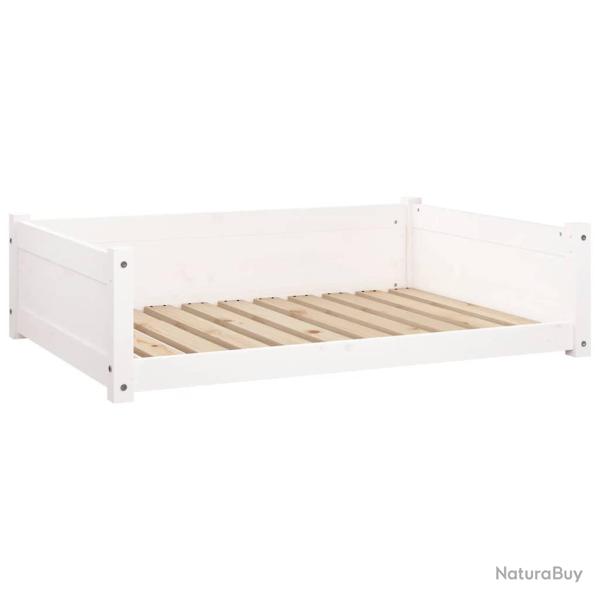 Lit pour chien panier canap� confortable 95,5 x 65,5 x 28 cm bois de pin solide blanc 02_0043032