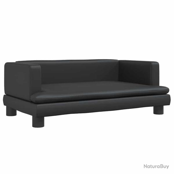 Lit pour chien panier canap� confortable 80 x 45 x 30 cm similicuir noir 02_0042950