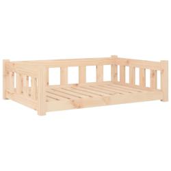 Lit pour chien panier canap&eacute; confortable 95,5 x 65,5 x 28 cm bois de pin solide marron 02_0043028