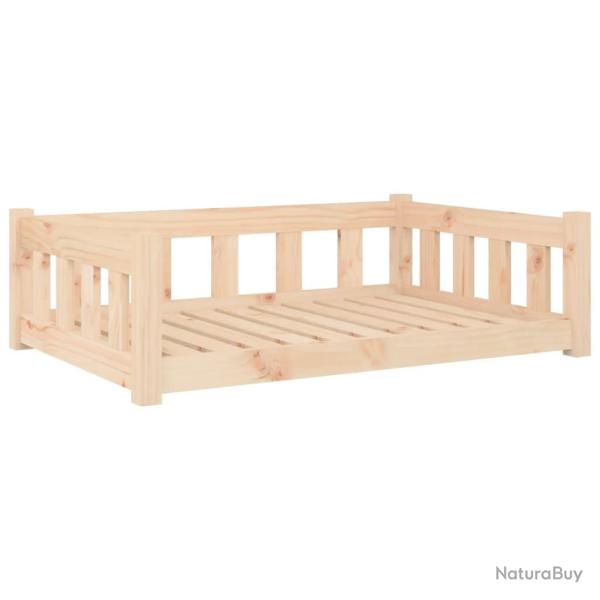 Lit pour chien panier canap� confortable 95,5 x 65,5 x 28 cm bois de pin solide marron 02_0043028