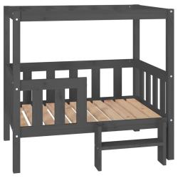 Lit pour chien panier canap&eacute; confortable 95,5 x 73,5 x 90 cm bois de pin solide gris 02_0043050