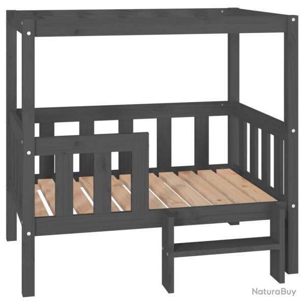 Lit pour chien panier canap� confortable 95,5 x 73,5 x 90 cm bois de pin solide gris 02_0043050
