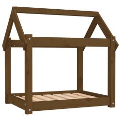 Lit pour chien panier canap&eacute; confortable 71 x 55 x 70 cm bois de pin solide marron 02_0042913
