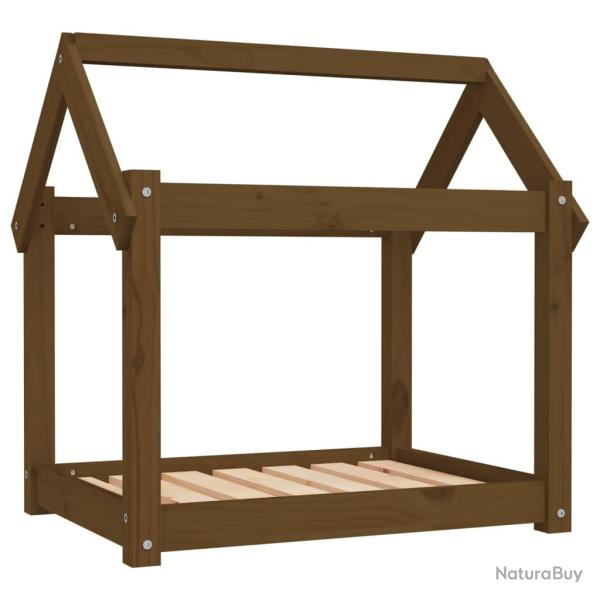 Lit pour chien panier canap� confortable 71 x 55 x 70 cm bois de pin solide marron 02_0042913