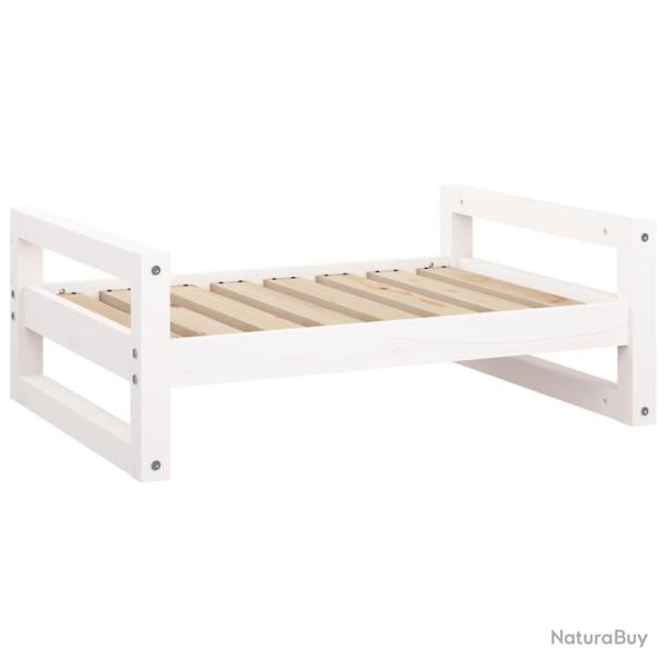 Lit pour chien panier canap� confortable 75,5 x 55,5 x 28 cm bois de pin solide blanc 02_0042927