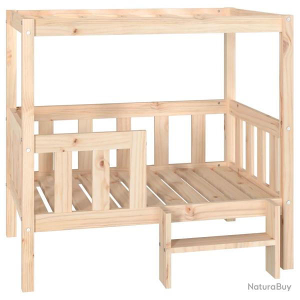 Lit pour chien panier canap� confortable 95,5 x 73,5 x 90 cm bois de pin solide marron 02_0043048