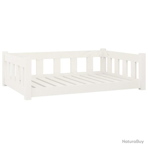 Lit pour chien panier canap� confortable 95,5 x 65,5 x 28 cm bois de pin solide blanc 02_0043034