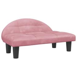 Lit pour chien panier canap&eacute; confortable 70 x 52 x 30 cm velours Rose 02_0042902