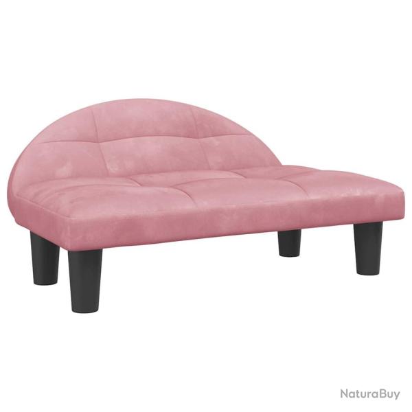 Lit pour chien panier canap� confortable 70 x 52 x 30 cm velours Rose 02_0042902