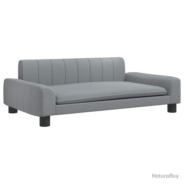 Lit pour chien panier canap� confortable clair 90 x 53 x 30 cm tissu gris 02_0043124