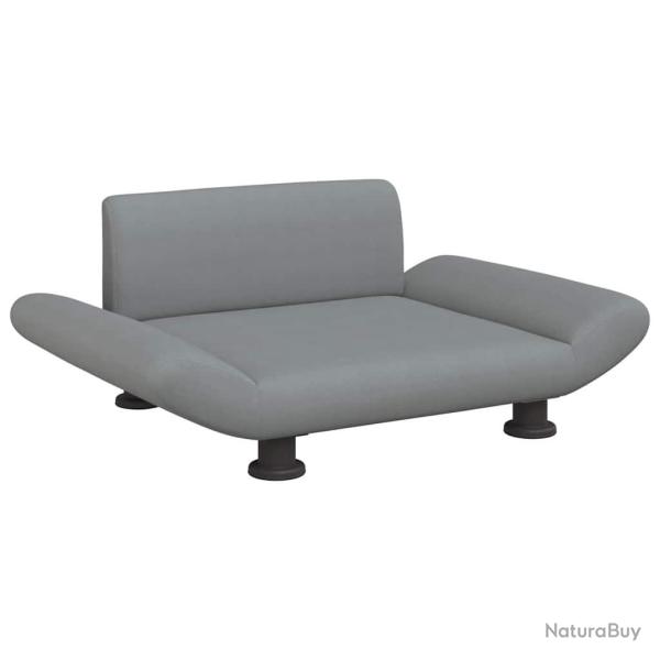 Lit pour chien panier canap� confortable clair 70 x 45 x 28 cm tissu gris 02_0043106