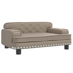 Lit pour chien panier canap&eacute; confortable cappuccino 70 x 45 x 30 cm similicuir marron 02_0043078