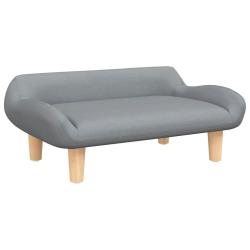 Lit pour chien panier canap&eacute; confortable clair 70 x 40 x 24 cm tissu gris 02_0043100