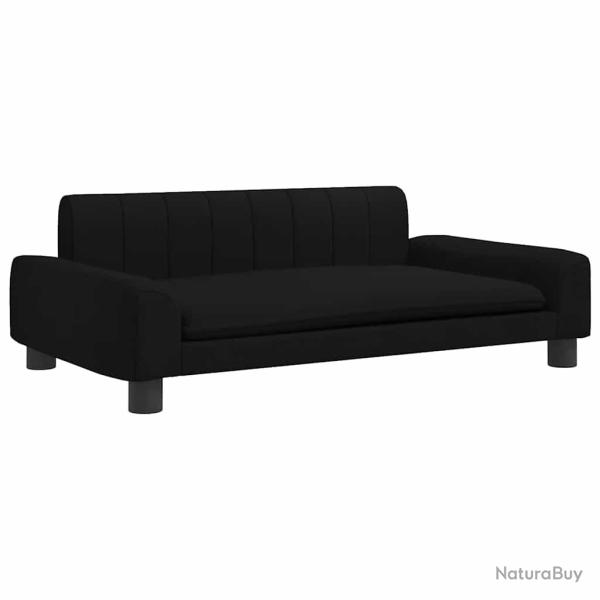 Lit pour chien panier canap� confortable 90 x 53 x 30 cm tissu noir 02_0042991