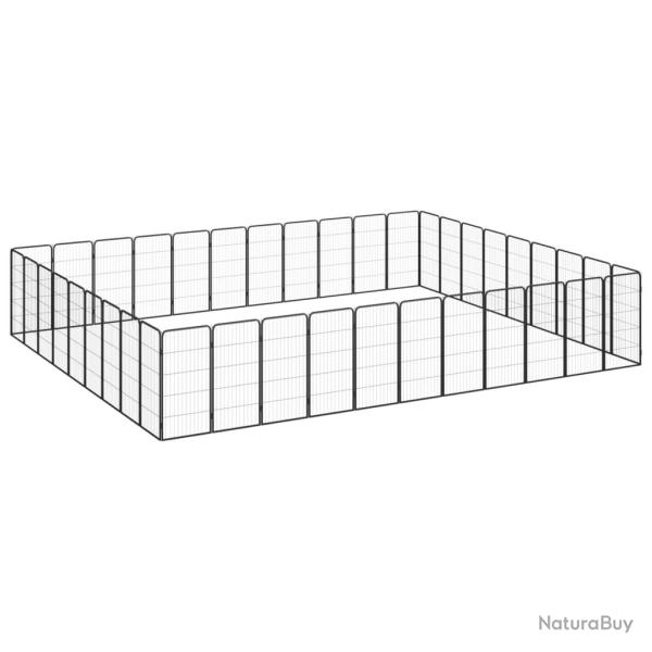 Parc pour chien 40 panneaux 50 x 100 cm acier enduit de poudre noir 02_0043643