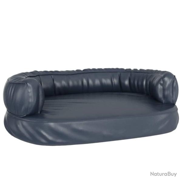 Lit pour chien panier canap� confortable ergonomique mousse fonc� 75 x 53cm Similicuir Bleu 02_0043