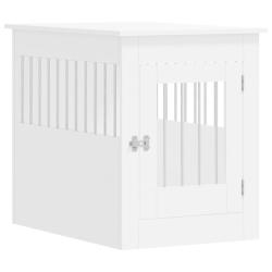 Meuble de cage pour chiens 55 x 80 x 68 cm bois d'ing&eacute;nierie blanc 02_0043361