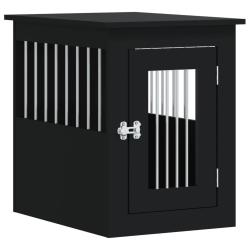 Meuble de cage pour chiens 45 x 62 x 59 cm bois d'ing&eacute;nierie noir 02_0043352