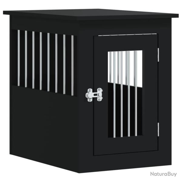 Meuble de cage pour chiens 45 x 62 x 59 cm bois d'ing�nierie noir 02_0043352