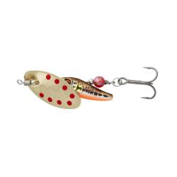 Cuiller Tournante Savage Gear Sticklebait Spinner 4,5g 4,5g Minnow Gold Red