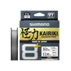 Tresse Shimano Kairiki 8 Plus 300m Grey 16kg 0,20mm 300m Gris