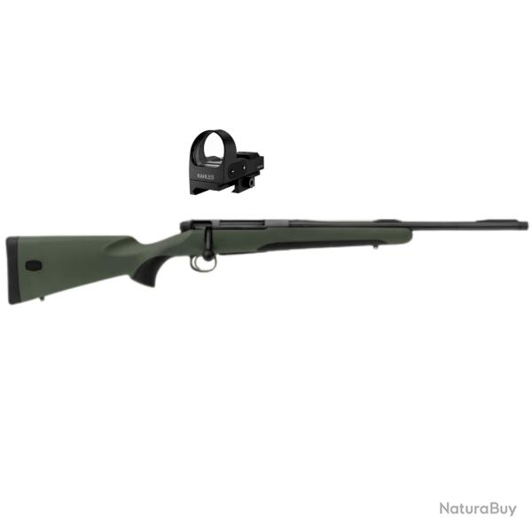 Carabine MAUSER M18 Synth�tique verte cal.9.3x62 + point rouge Kahles (ref.20018)