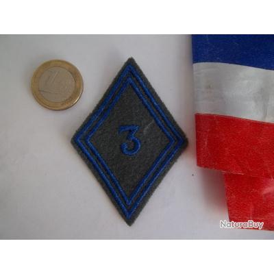 Insigne Militaire Ancien – Losange 9e RT – Régiment Du Train – Marseille – Brodé Argent