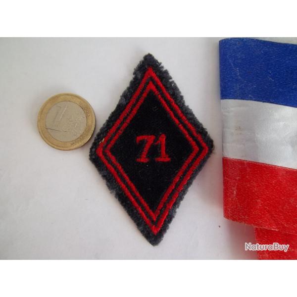 �cusson militaire losange M-45 du 71� r�giment du g�nie dissous en 1997