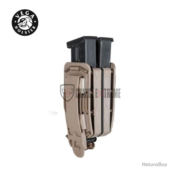 Porte-Chargeur VEGA Double Bungy 8bl pour Pistolet Automatique Tan