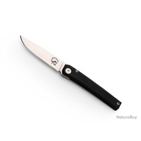 COUTEAU SALAMANDRA G10 NOIR/INOX 9CM INOX