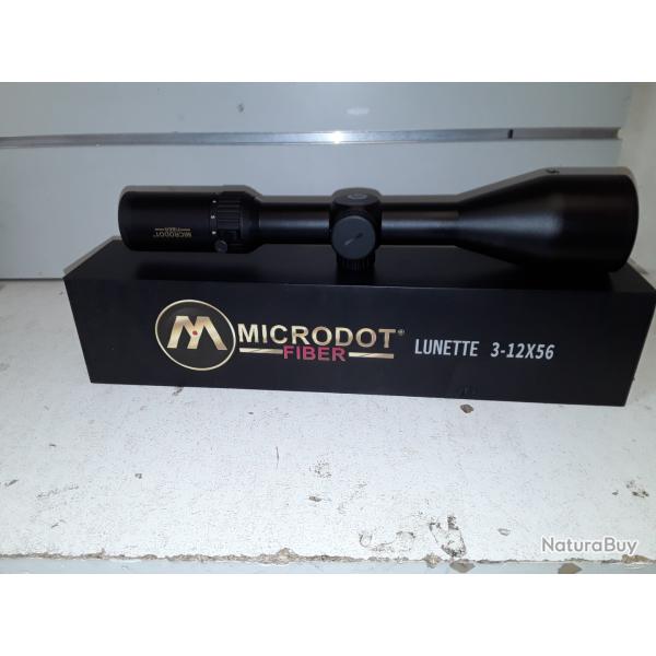 Lunette Microdot FIBER 3-12X56  ret lumineux
