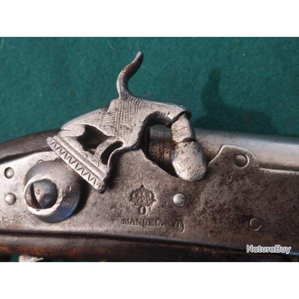 Pistolet � silex transform� en pistolet � percussion Br�silien, 1825.
