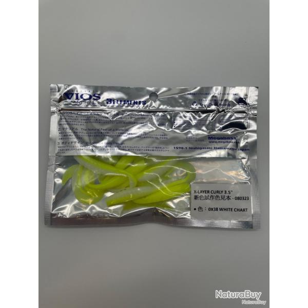 Leurre souple Megabass x-layer curly white chart