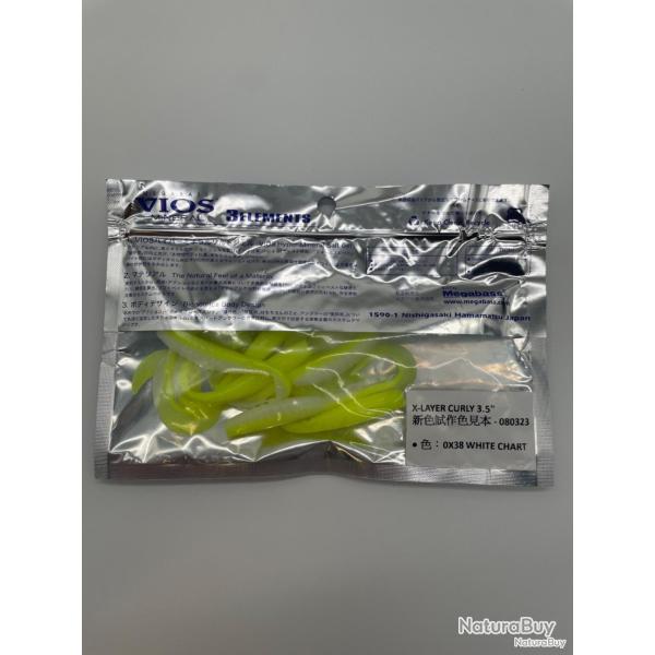 Leurre souple Megabass x-layer curly white chart