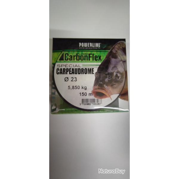 FILS FLUORO CARBONFLEX - SP CARPEAUDROME POWERLINE - �23 - 5.85 KG - 150M - NEUF