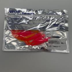 Leurre souple Megabass x-layer curly pink chart 3,5" 8 leurres