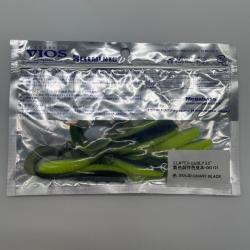 Leurre souple Megabass x-layer curly solid chart black 3,5" 8 leurres