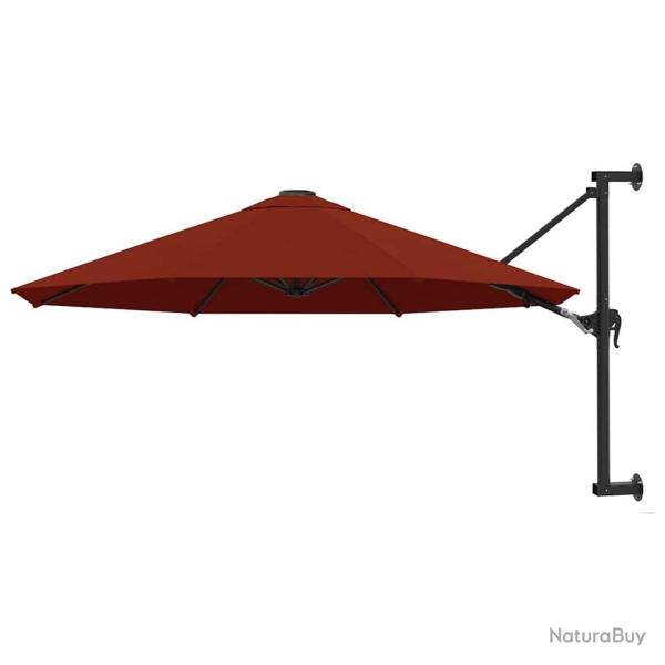 Parasol mural avec m�t en m�tal 300 cm Terre cuite