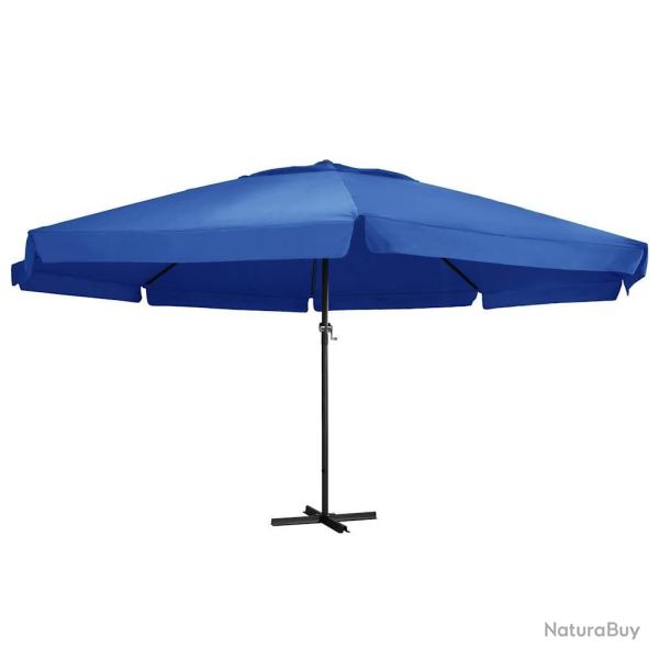 Parasol de jardin avec mt en aluminium 600 cm bleu azur