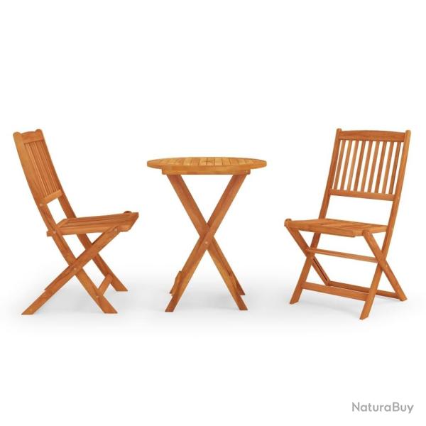 Ensemble � manger d'ext�rieur pliable 3 pcs Bois d'eucalyptus