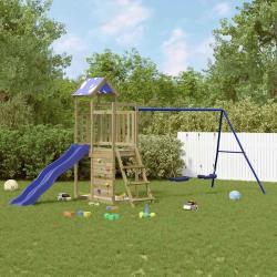 Aire de jeux d'ext&eacute;rieur bois de pin impr&eacute;gn&eacute;