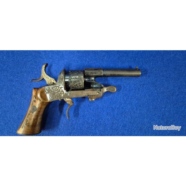 PISTOLET REVOLVER A BROCHE JAVELLE 7mm