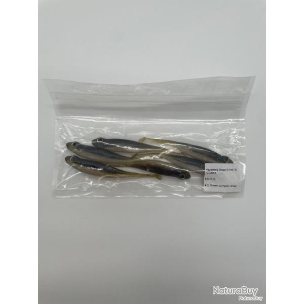 Leurre souple Megabass Hazedong Shad slim tail green pumpkin shad 4 pouces