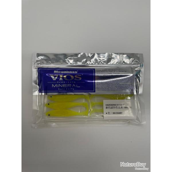 Leurre souple Megabass Hazedong Shad 3" do chart