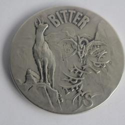 Miroir de poche publicitaire Bitter des Diablerets Suisse