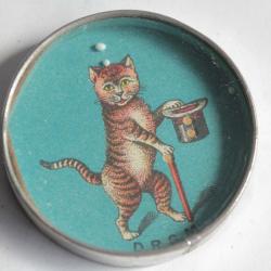Ancien Jeu d'adresse de poche billes Chat