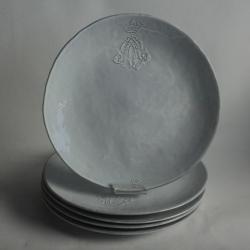 5 Assiettes Henri IV faïence Niderviller